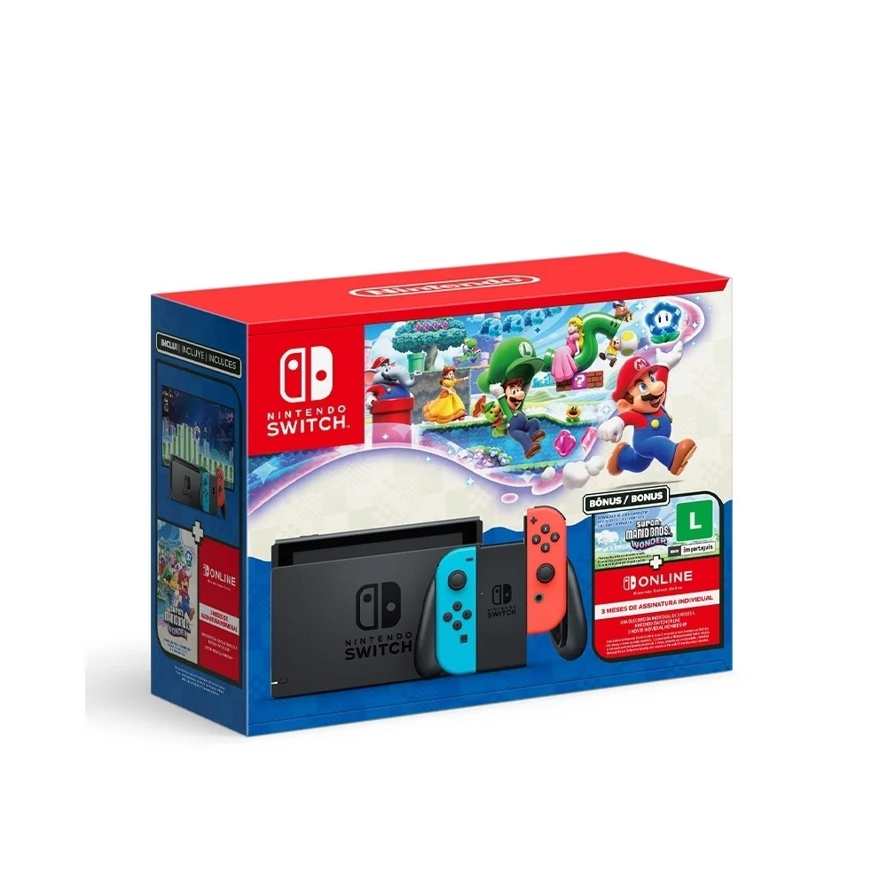Nintendo Switch V2 novo desbloqueado com Lojinha Premium - Envio Imediato