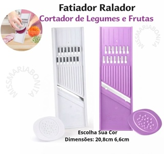 Fatiador Cortador Ralador Manual de Legumes Batata Fruta Salada 20,8cm-MMB em Oferta na Shopee