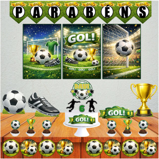 Kit Futebol Decoração Festa Só Um Bolinho Aniversário