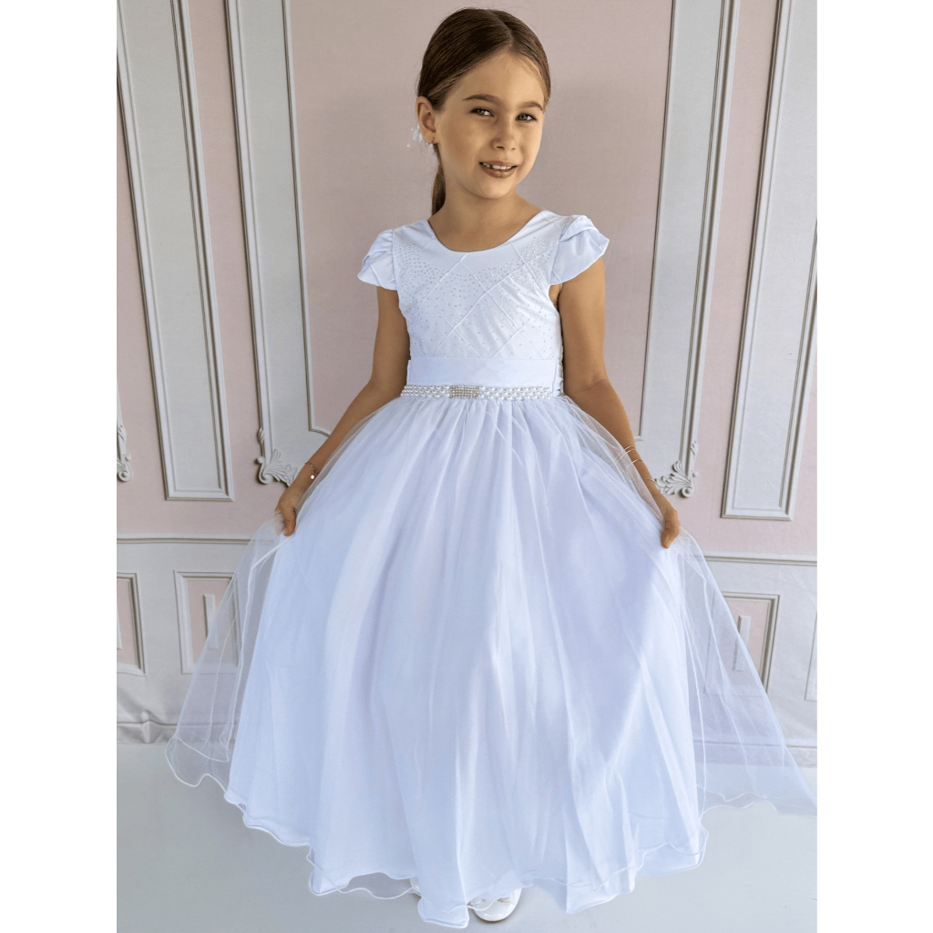 Vestido de Festa Infantil Longo Dama de Honra Strass Várias Cores em Oferta na Shopee