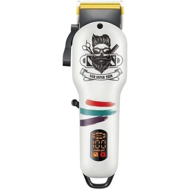 VGR Máquina de Cortar Cabelo Profissional OIV-699 Lâmina Aço Inox Display LED