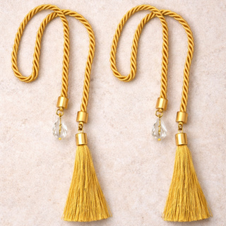 2 Cordoes Decorativo Premium com Cristal Lapidado e Tassel – Sabonete Líquido, Difusor ou Home Spray em Oferta na Shopee