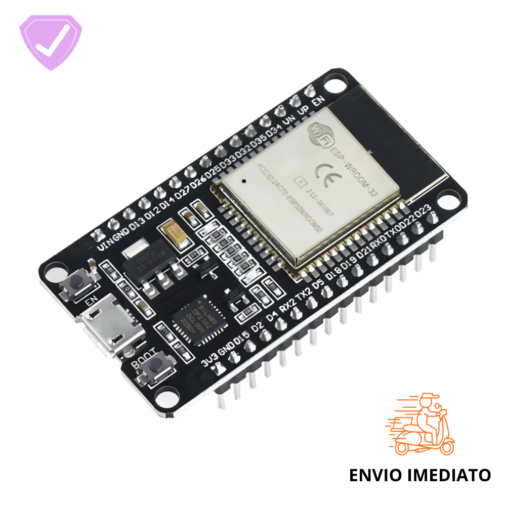 Placa ESP32  WiFi Bluetooth – Original - 30/38 PINOS Soldados em Oferta na Shopee
