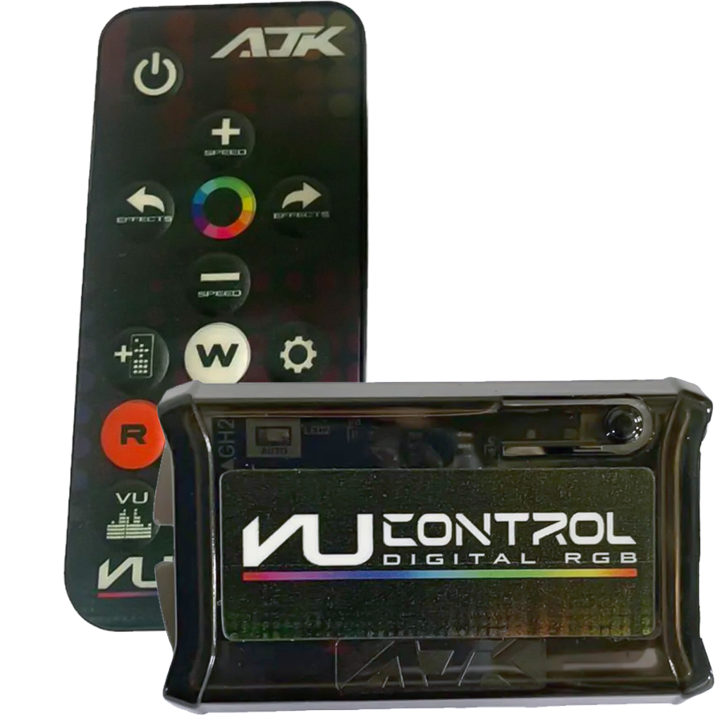 Central Strobo AJK Sound Power VU RGB Rítmico Para Farol LED Medidor de Áudio Digital Modelo Novo em Oferta na Shopee