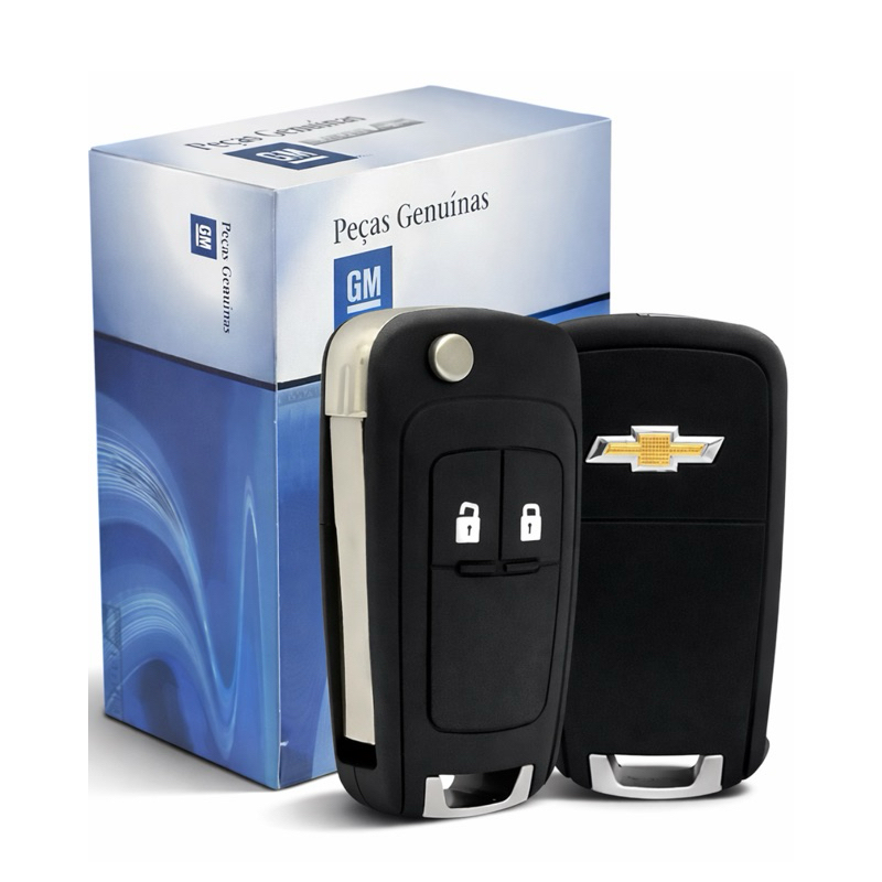 Chave 2 Botoes Gm Chevrolet Spin Cobalt Cruze Onix S10 em Oferta na Shopee