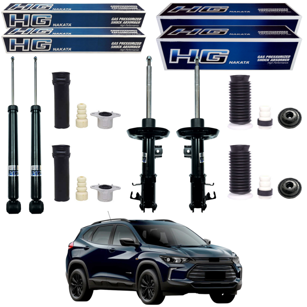 KIT 4 AMORTECEDOR TRACKER 2020 A 2025 NAKATA + KIT