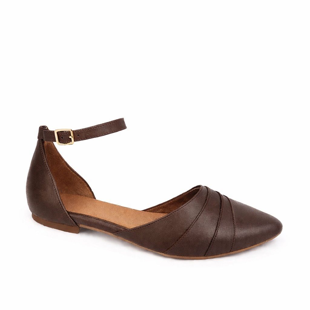 Sapatilha feminina bico fino preta marrom caramelo off white salomé sandalia moda rasteira sapato calçado em Oferta na Shopee