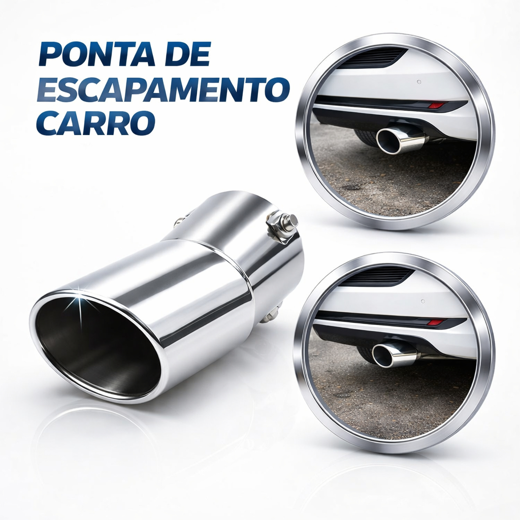 Burned Tip Bisel Reto Saída Dupla Ponteira Extensor Escapamento Carro Aço Inoxidável Laminado Borda Auto Silenciador