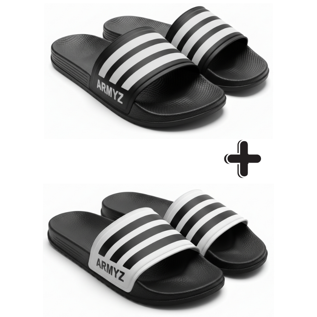 Kit Chinelo Slide Masculino 2 Pares Confortavel Antiderapante Anatomico Resisente Leve em Oferta na Shopee