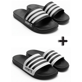 Kit Chinelo Slide Masculino 2 Pares Confortavel Antiderapante Anatomico Resisente Leve em Oferta na Shopee