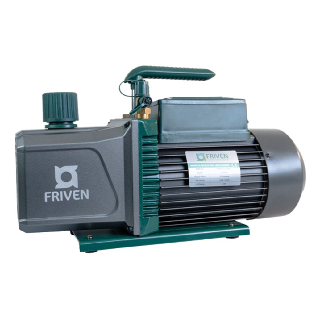 Bomba De Vácuo 12CFM 1HP Bivolt Duplo Estagio Friven - 20003.0302.54