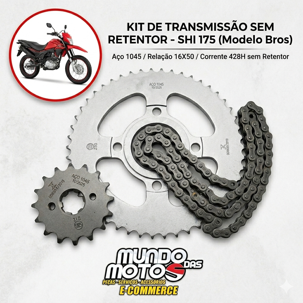 Kit Tração Completo SHI 175 Aço 1045
