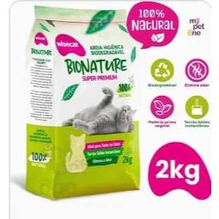 Areia De Mandioca Higienica Para Gatos Bionature wisecat Super Premium para Gatos - 2kg