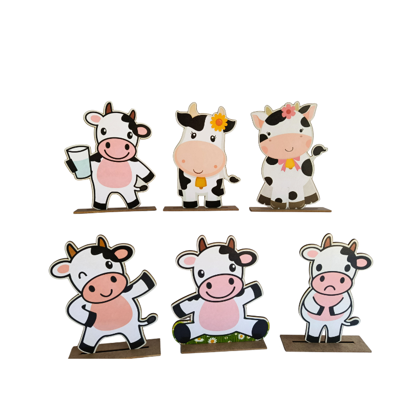 Kit Display de Mesa 6 Peças Para Festa Vaquinha MDF em Oferta na Shopee