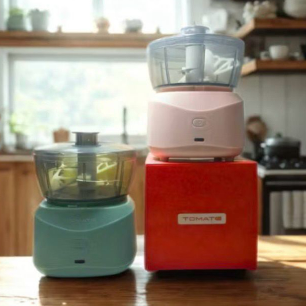Mini Processador de Alimentos Elétrico Sem Fio 350ml 3 Lâminas Tomate Recarregável USB tipo-C