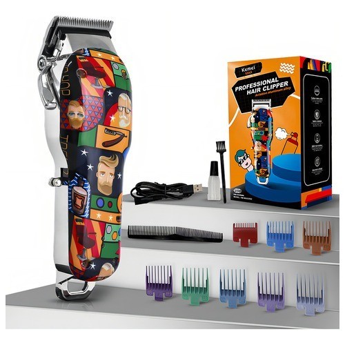 Máquina De Cortar Cabelo e Barba Profissional Kemei MAX 2092 Aparador Masculino Barbeador Elétrico