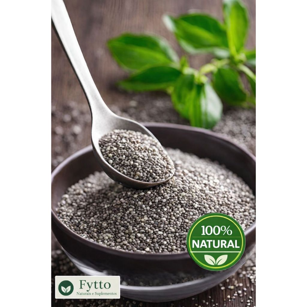 Semente de Chia Premium 1Kg - 100% Natural e Pura - Rica em Ômega 3 e Fibras em Oferta na Shopee