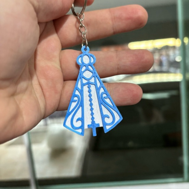 Chaveiro Católico Nossa Senhora Aparecida - Chaveiro Religioso, Fé e Proteção