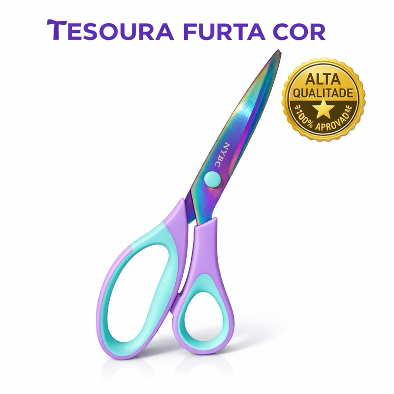 Tesoura Furta-cor Corte Profissional em Oferta na Shopee