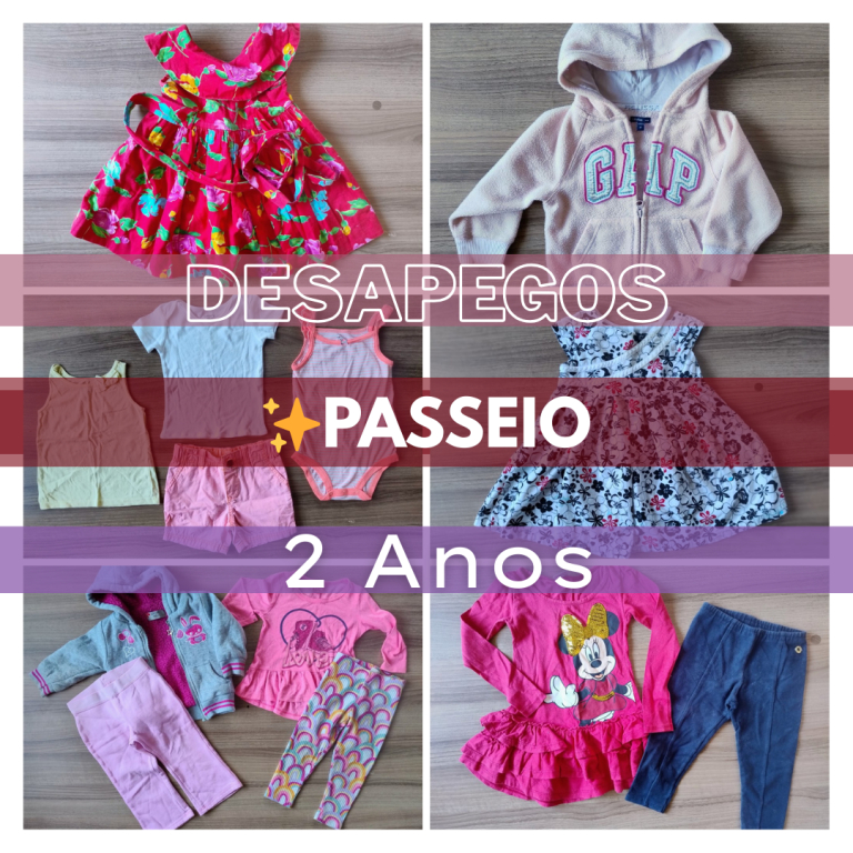 Roupas Infantil - Tamanho 2 anos Meninas - (Desapegos/Brechó Bebê) - Bem Conservado em Oferta na Shopee
