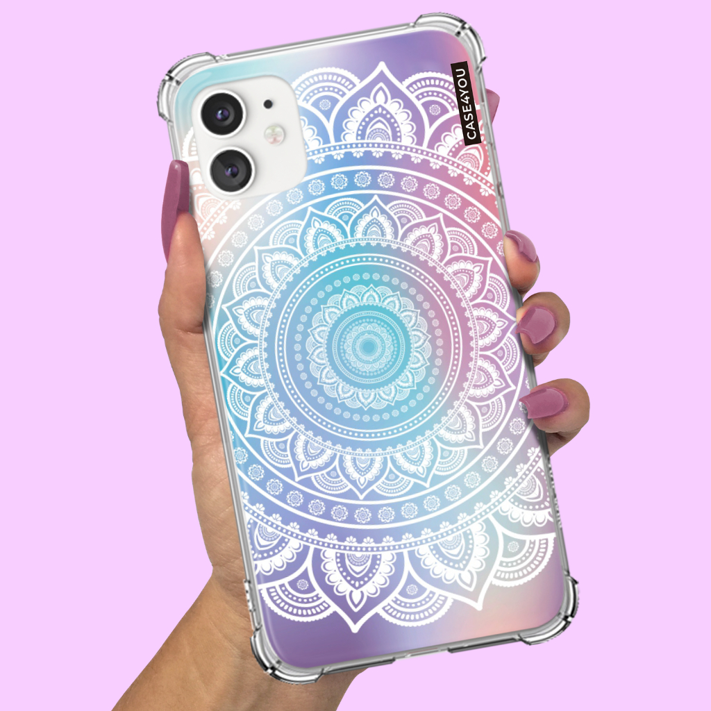 Capa Capinha Para Xiaomi Redmi Note 10 Note 11 Note 12 Note 13 Note 14 Note 15 Pro Plus Personalizada Mandala Degradê