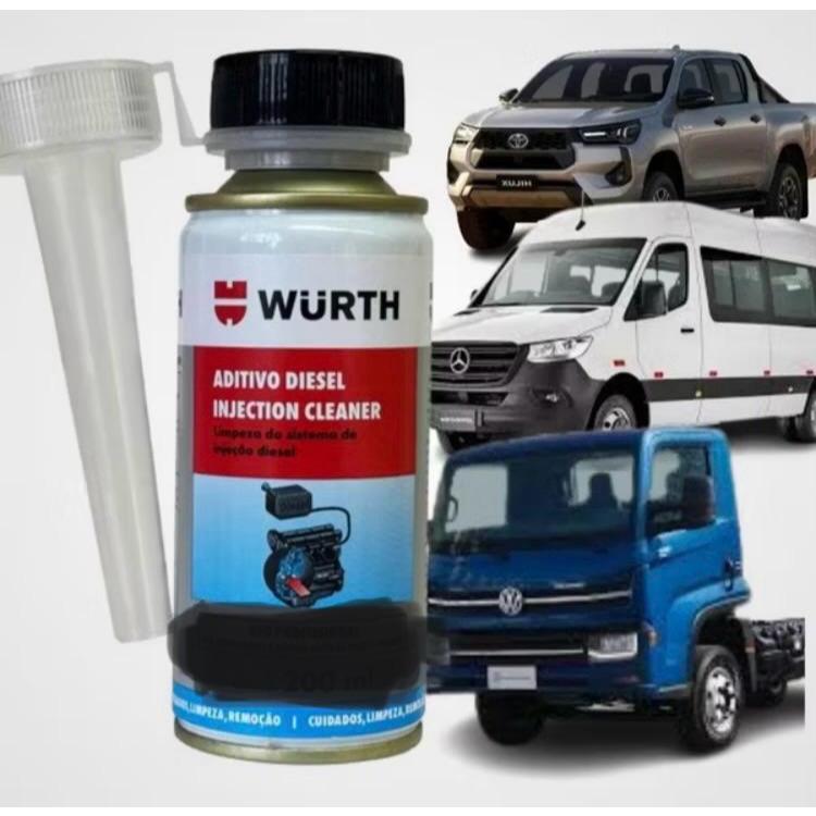 Kit 1 ou 2 Aditivo Limpador Diesel Injection Cleaner 500ml Camihnão Fácil Aplicação Wurth