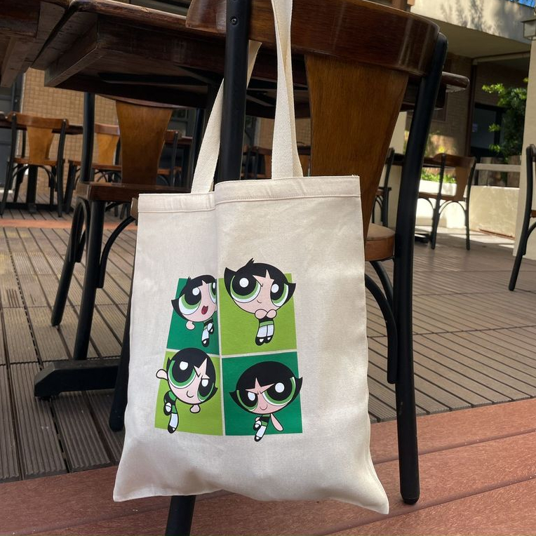 Bolsa Ecobag Personalizada Meninas Super Poderosas – Algodão Cru reforçada