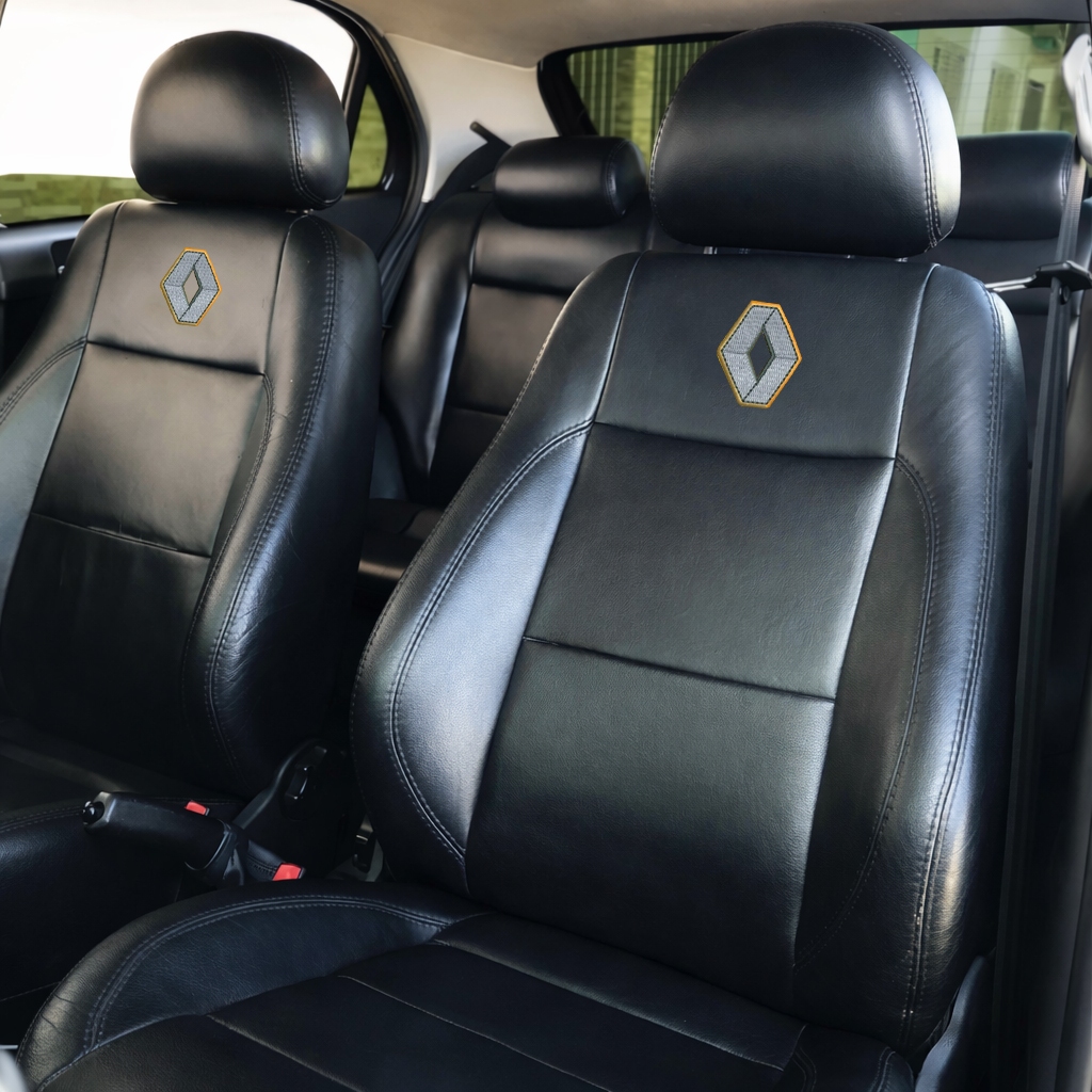 Capa Para Banco Automotivo Impermeável Couro Renauilt Sandero Clio Duster Megane Oroch Logan