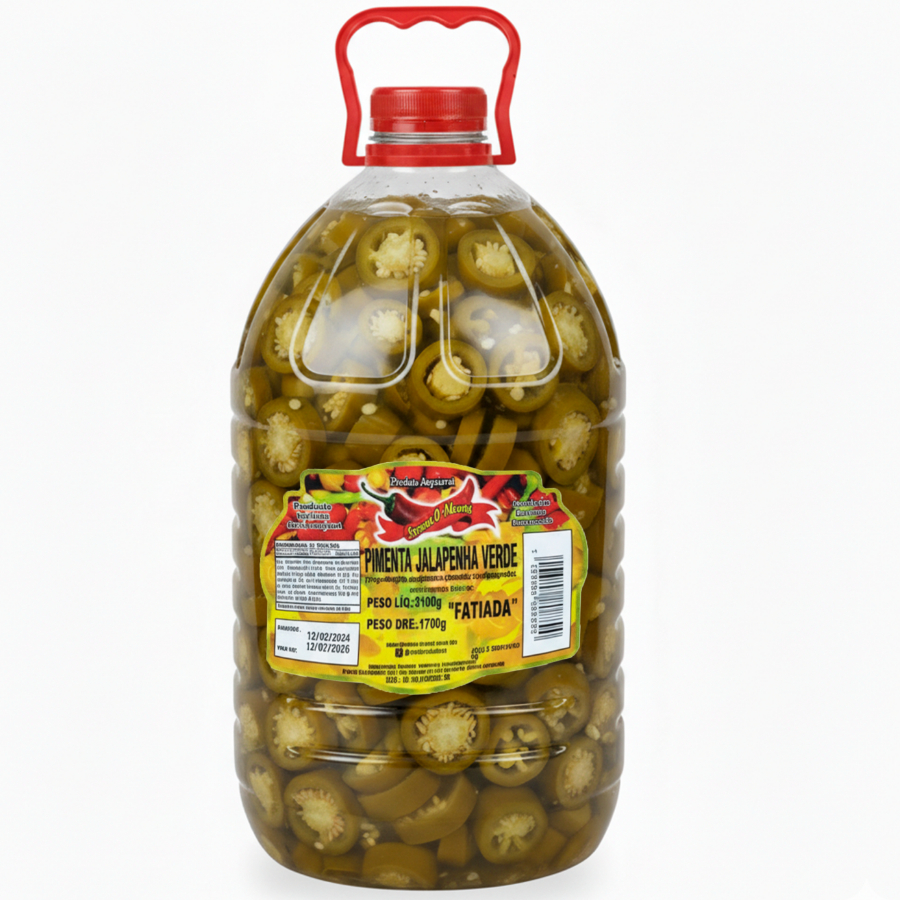Pimenta Jalapeño Verde Conserva Balde Gourmet 3,2kg em Oferta na Shopee