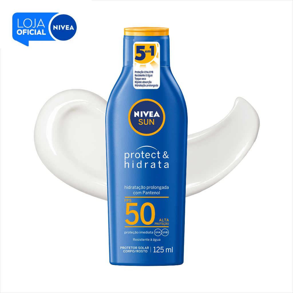 NIVEA SUN Protetor Solar Protect & Hidrata FPS 50 125ml BBB 26