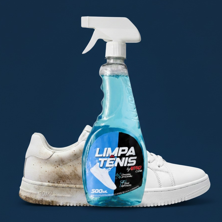 Limpa Tênis Spray Premium Limpeza Profunda 500ml Premium Novo De Novo Limpador