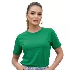 Blusinha T-Shirt Algodão Blogueirinha Moda Gringa Slim Confortável Baby Look Manga Curta