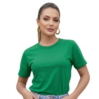 Blusinha T-Shirt Algodão Blogueirinha Moda Gringa Slim Confortável Baby Look Manga Curta em Oferta na Shopee