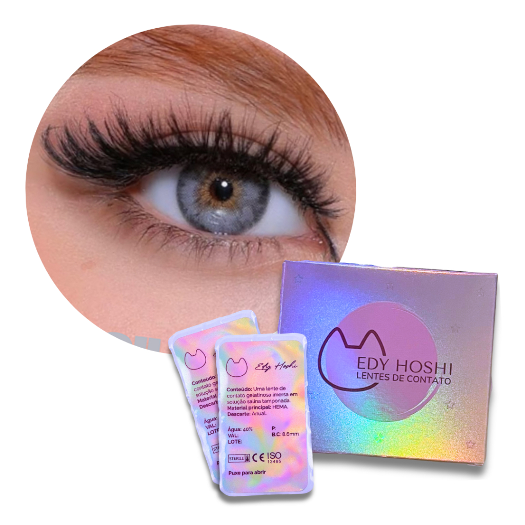 Lentes De Contato Edy Hoshi Brasil Floripa com Pupila Reduzida - Par - Anual - SIRI GRAY