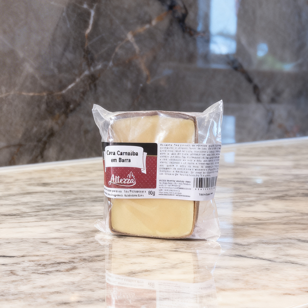 Cera Carnaúba Barra 90g Para Polir Mármore, Granito e Pedras Naturais + Brilho e Polimento