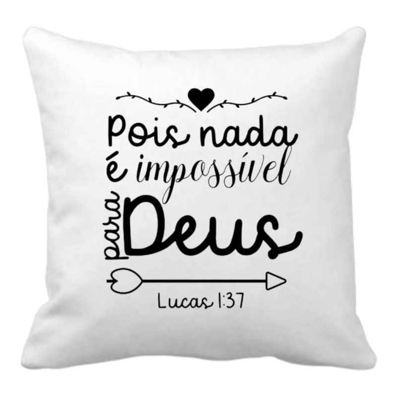 Capa para Almofada Decorativa Frase Religiosa positiva decoração p/ sala