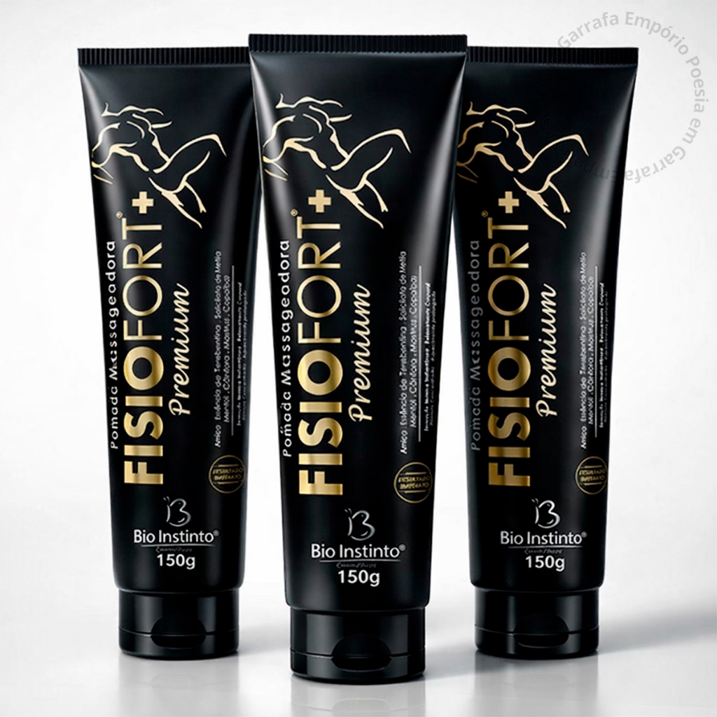 Kit 1/3 Fisiofort Premium Original 150g Preto Dor Muscular Coluna Joelho  Lombar em Oferta na Shopee