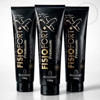Kit 1/3 Fisiofort Premium Original 150g Preto Dor Muscular Coluna Joelho  Lombar em Oferta na Shopee