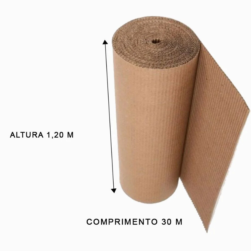 Bobina Papelão Ondulado Salva Piso Protetor de Piso 1,20 x 30 Metros em Oferta na Shopee