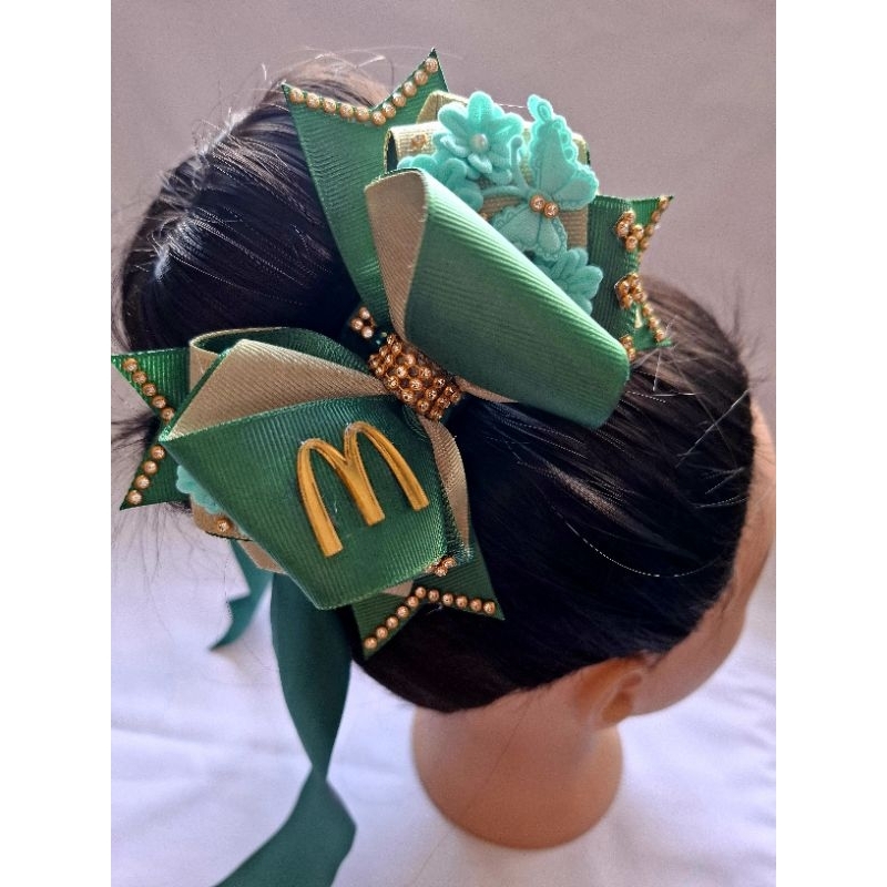 Acessório para coque Porta-coque acessório de cabelo verde