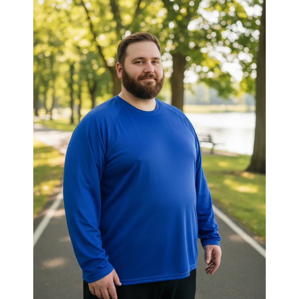 Camisa Plus Size G1 A G8 Masculina Proteção Solar UV50+ Segunda Pele Térmica