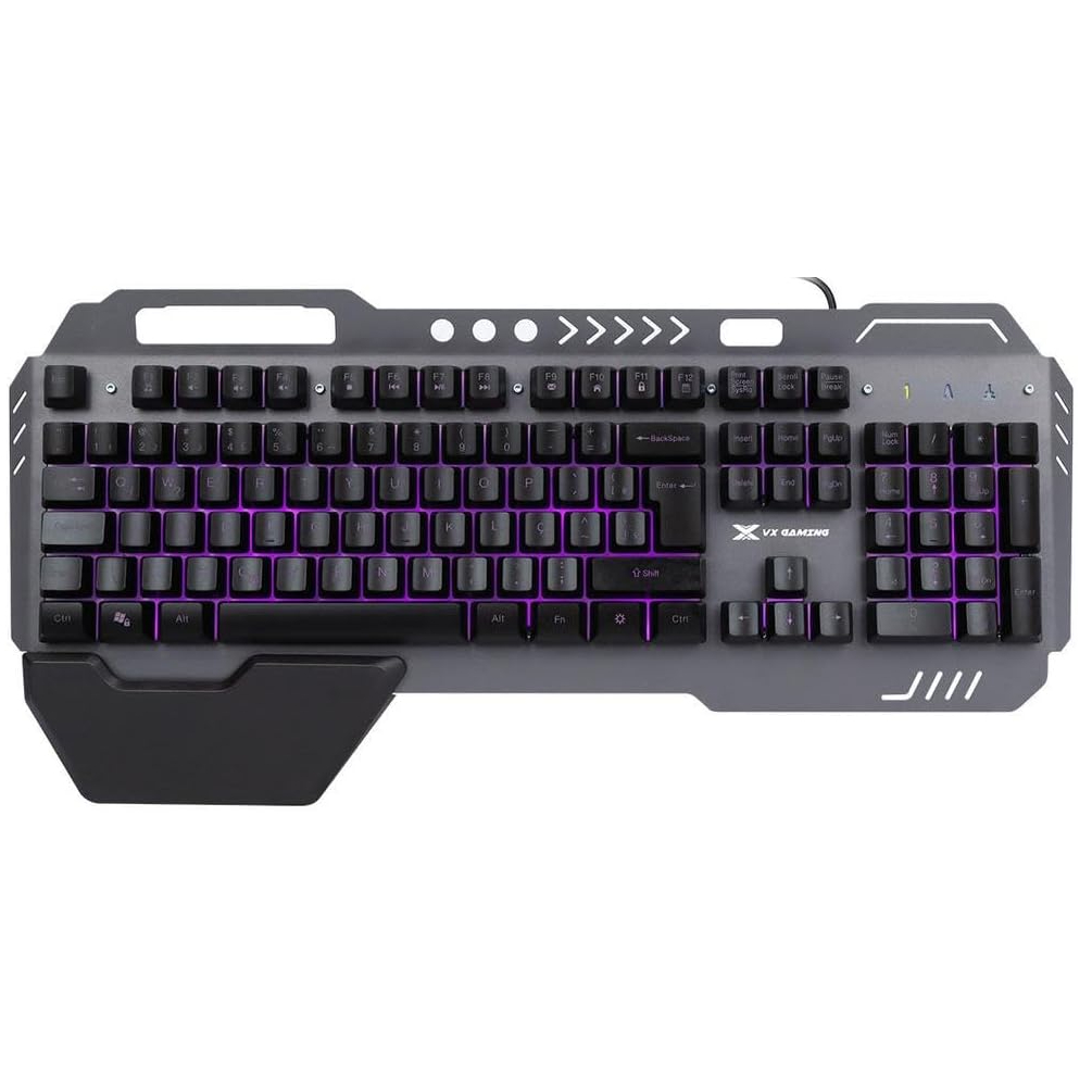 Teclado Gamer Vinik, Gt500, LED 7 Cores, ABNT2, Estrutura De Membrana, Apoio De Pulso Ergonômico, Preto