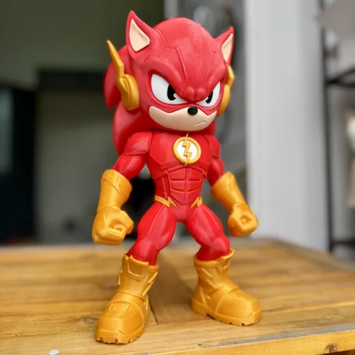 Boneco Sonic × The Flash 27,5 cm – Colecionável | Mashup Geek Premium