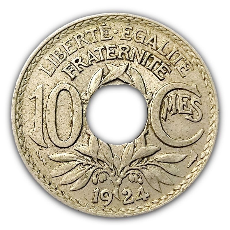 Moeda 10 Cêntimos 1924 França