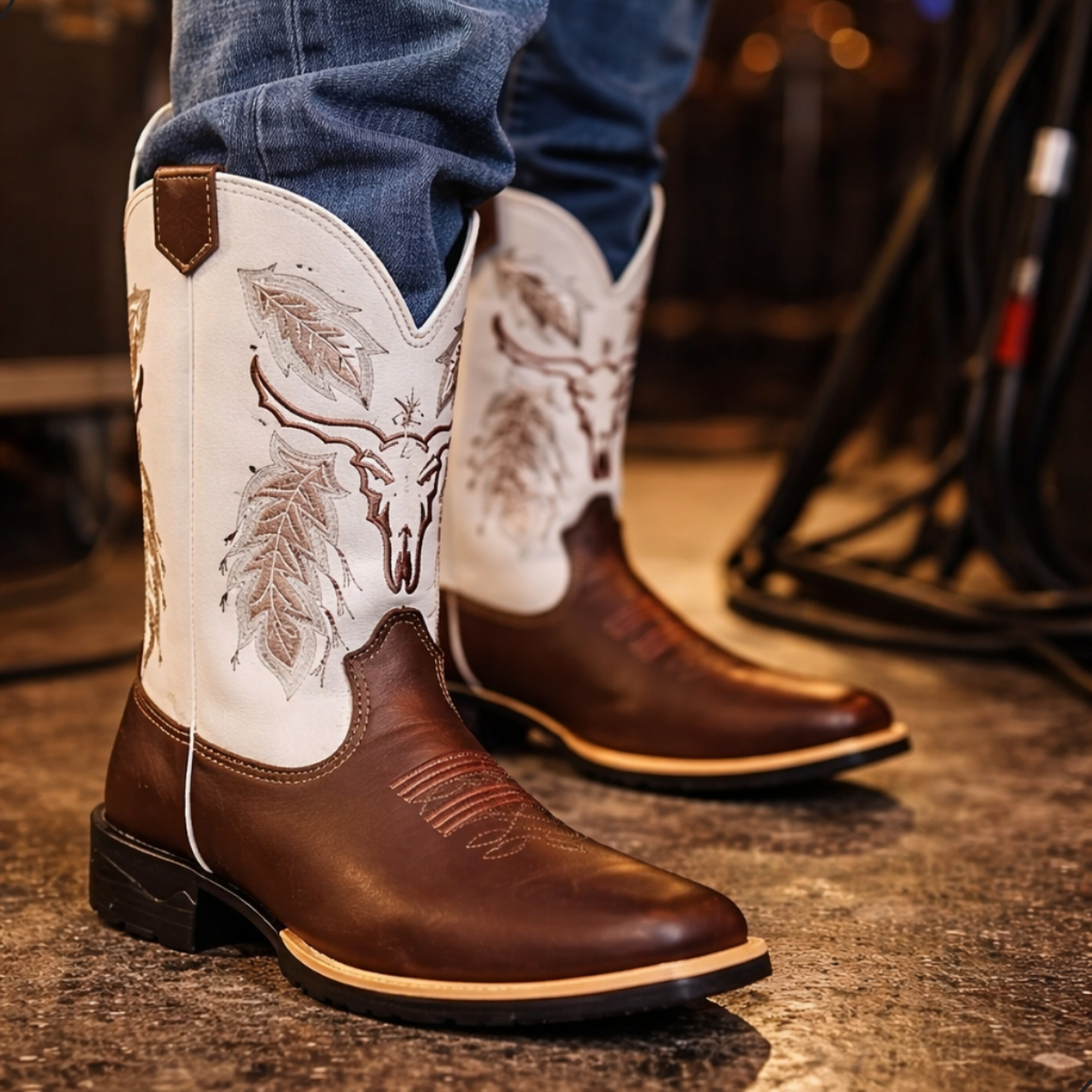 Bota Texana Masculina Cara Boi Blaqueada Artesanal Costurada Lançamento Linha Premium Envio Imediato em Oferta na Shopee