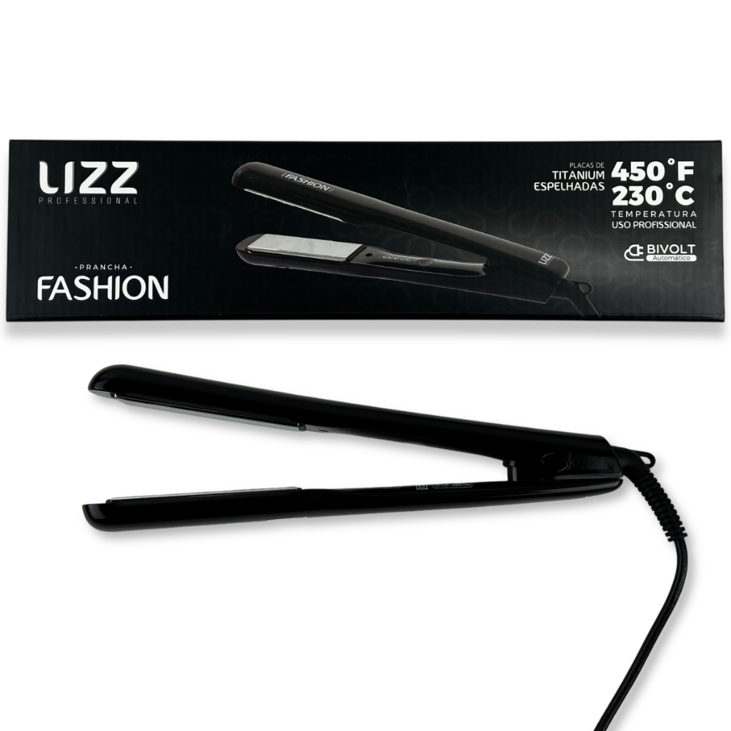 Prancha Alisadora Fashion Lizz 230°c Titanium Bivolt 127/220v