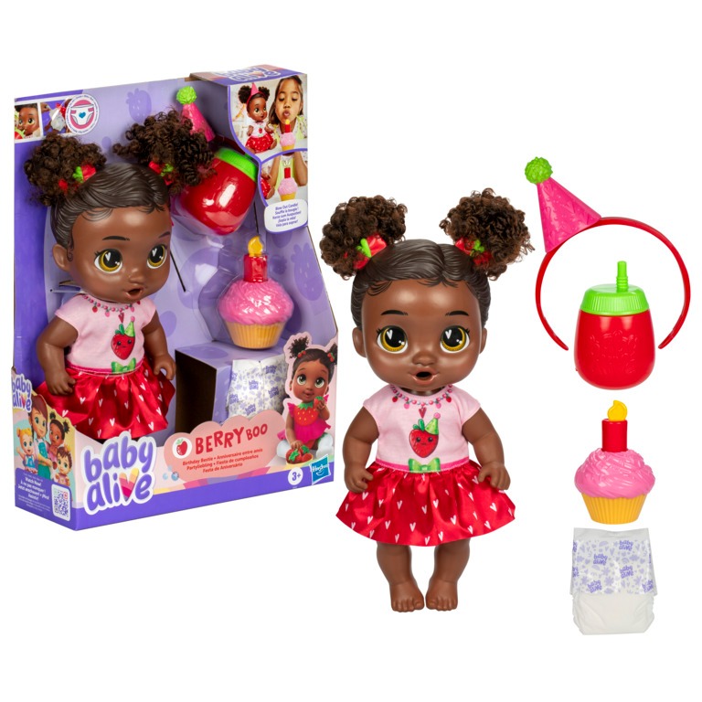 Boneca Baby Alive Festa De Aniversário Berry Boo Negra - Hasbro G0342