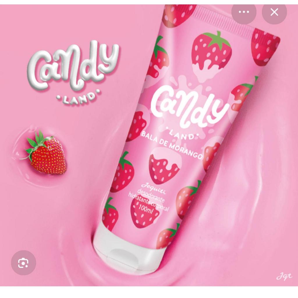 hidratante jequiti candy bala de morango 100ml infantil.