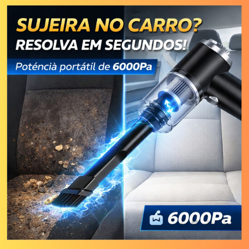 Mini Mini Aspirador Automotivo Portátil Recarregável Premium - Potência Real na Palma da Sua Mão!