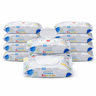 Kit 10 Pacotes Toalhas Umedecidas Turminha Da Bagunça 120 Folhas - 19x13 cm com Tampa em Oferta na Shopee